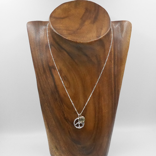 ピース　麻文様　2連ペンダント