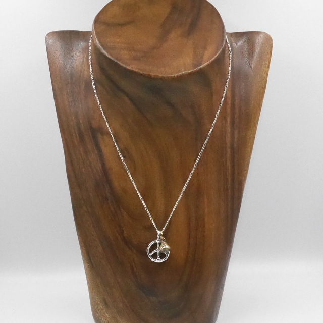 ピース　麻文様　2連ペンダント