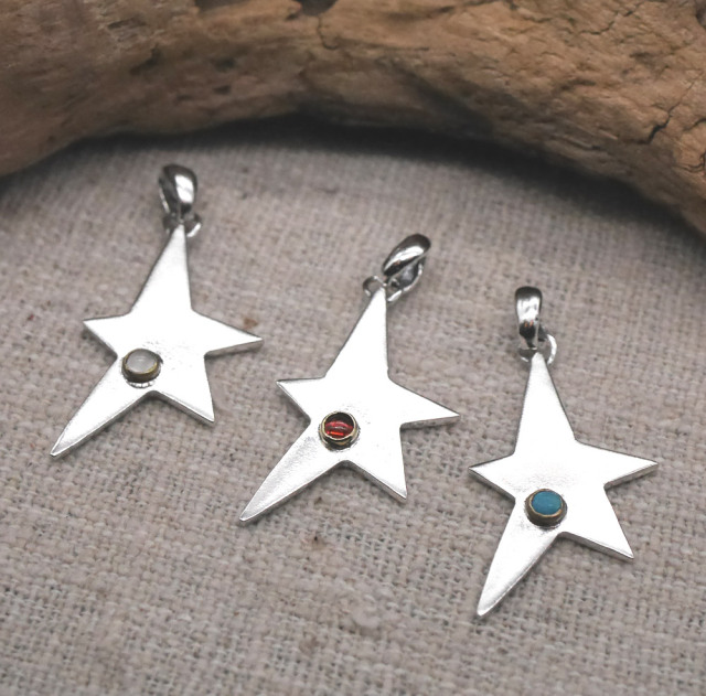 星モチーフ　シルバーペンダント　トップ