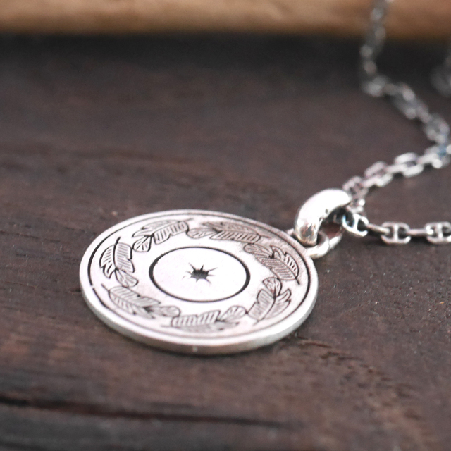 RYOKU  ryoku top -太陽と羽-  silver pendant top