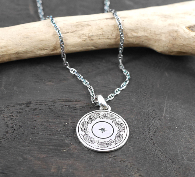 RYOKU  ryoku top -太陽と羽-  silver pendant top