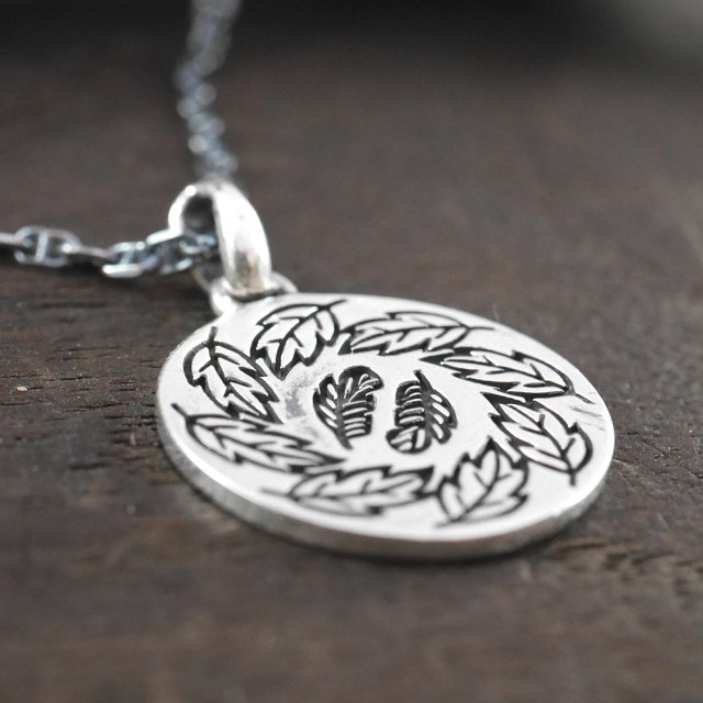 RYOKU  ryoku top -葉と羽-  silver pendant top