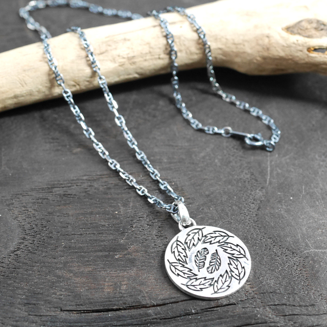 RYOKU  ryoku top -葉と羽-  silver pendant top