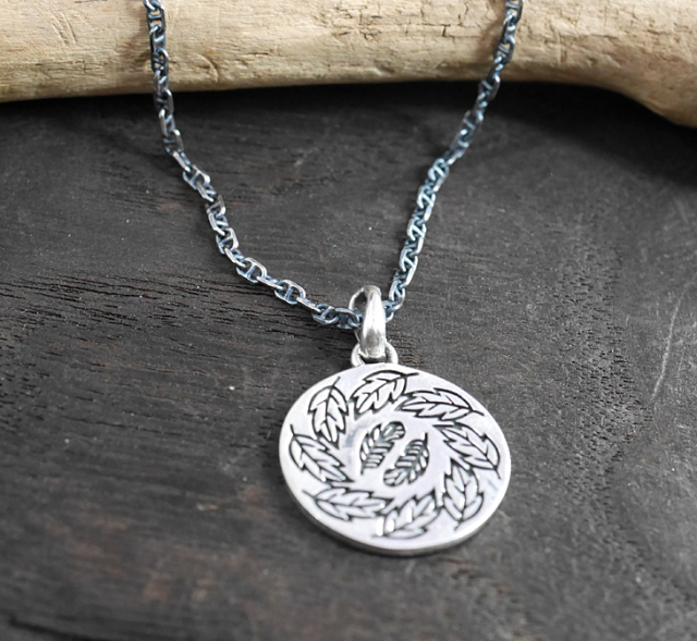 RYOKU  ryoku top -葉と羽-  silver pendant top