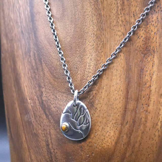 シルバー×天然石ペンダントトップ