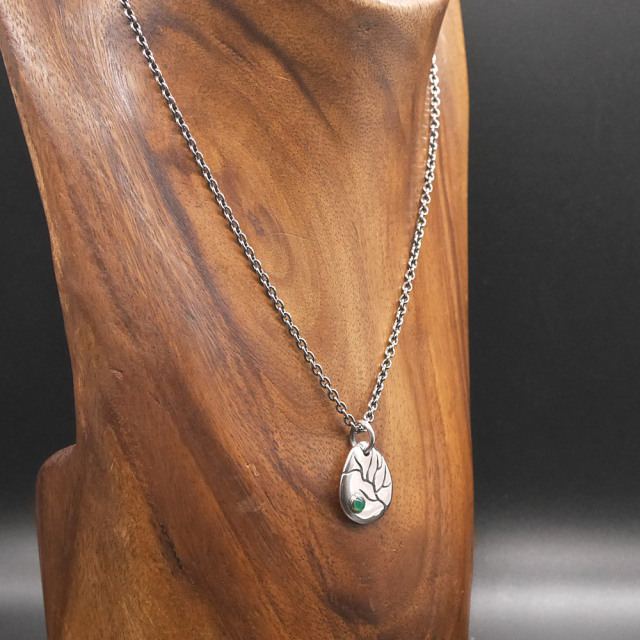 シルバー×天然石ペンダントトップ