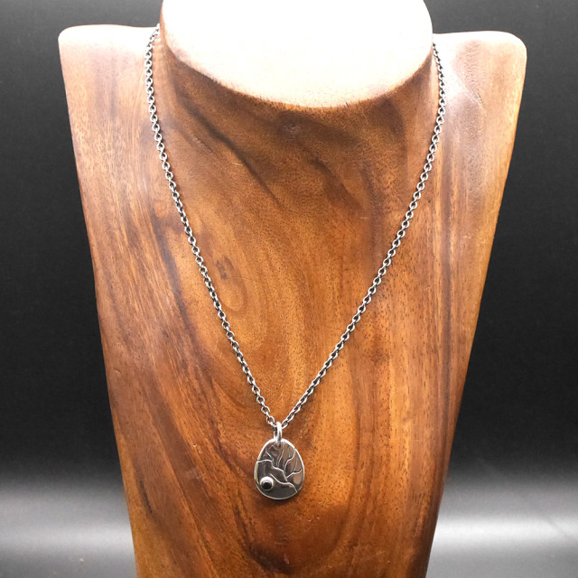 シルバー×天然石ペンダントトップ