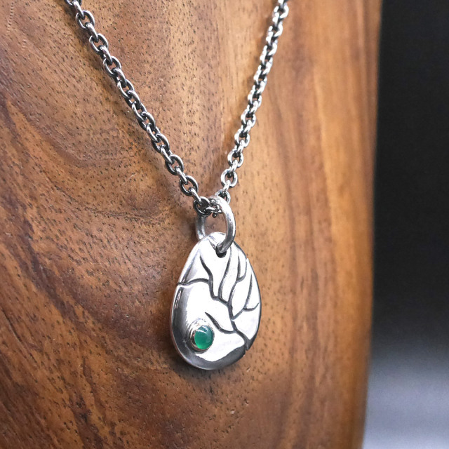 シルバー×天然石ペンダントトップ