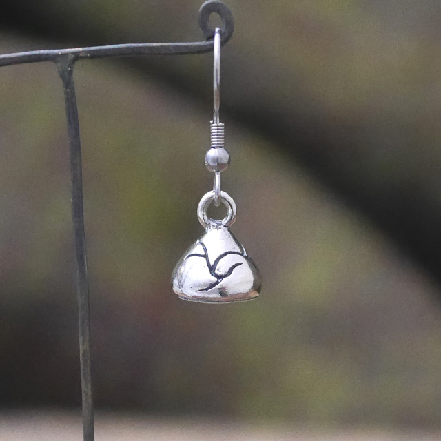 麻紋様　シルバー　ピアス