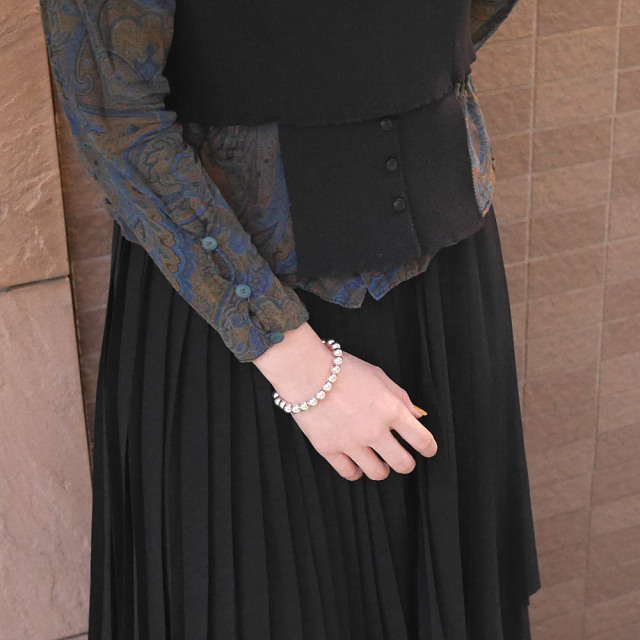 シルバービーズブレスレット