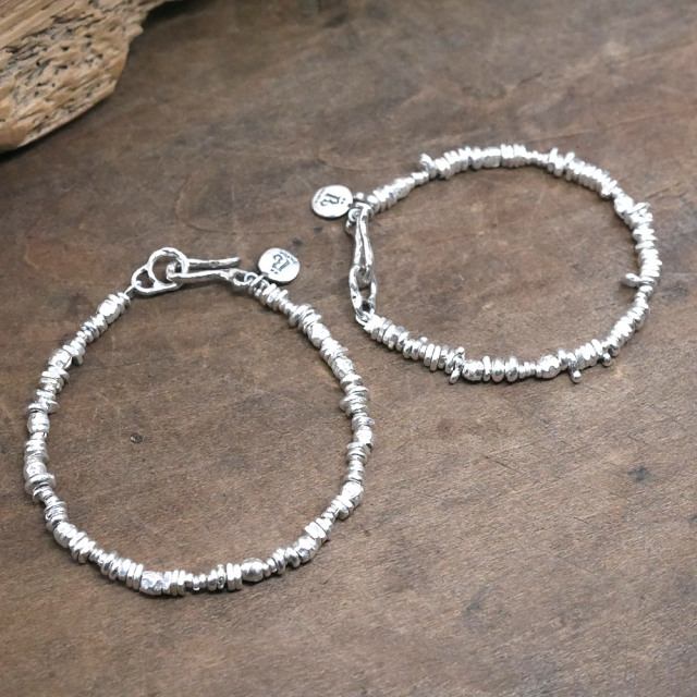 シルバービーズブレスレット