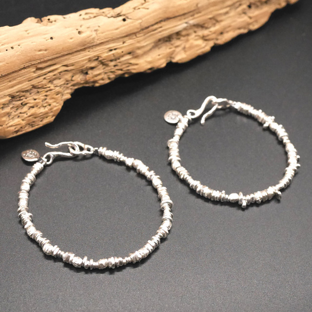 シルバービーズブレスレット