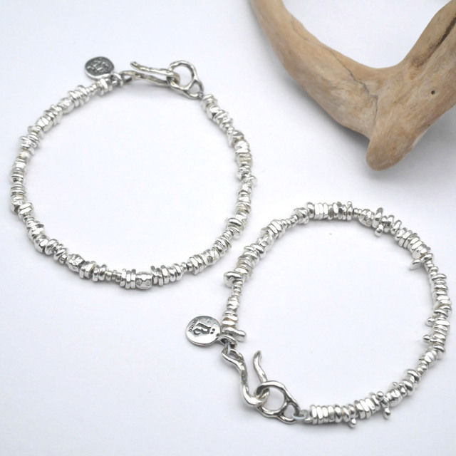 シルバービーズブレスレット