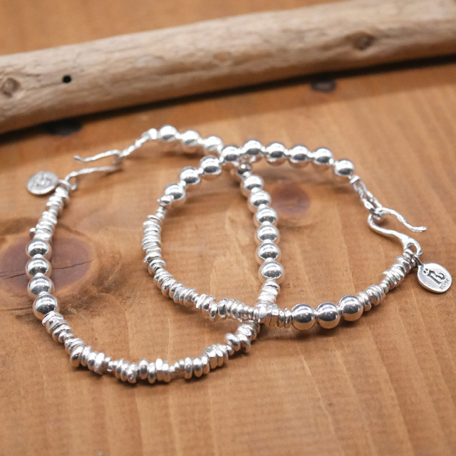 シルバービーズブレスレット  silver beads necklace