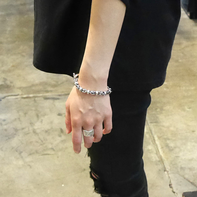 シルバー　ブレスレット　りょくオリジナル