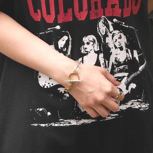 シルバー×真鍮 チェーンブレスレット