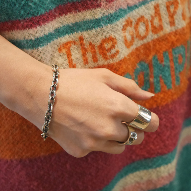 シルバーブレスレット silver chain bracelet