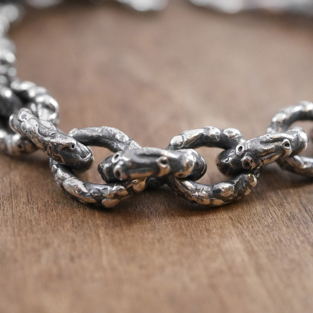 RYOKU  シルバーブレスレット 【いぶし仕上げ】 silver chain bracelet
