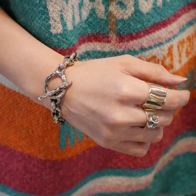 RYOKU  シルバーブレスレット 【いぶし仕上げ】 silver chain bracelet