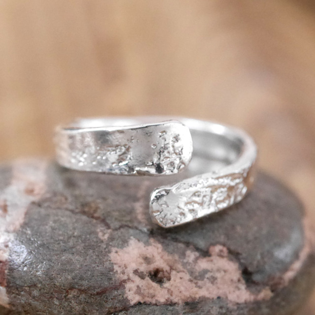 RYOKU　ハンドメイドシルバーリング  傷テクスチャー  hand made silver ring