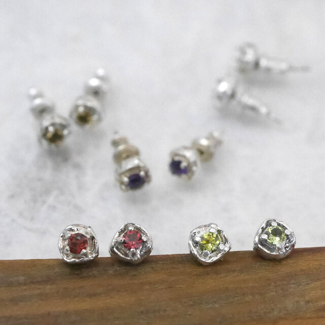 ryoku　天然石シルバーピアス