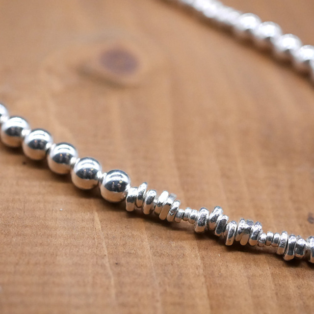 シルバービーズネックレス  silver beads necklace