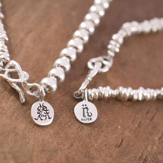 シルバービーズネックレス  silver beads necklace