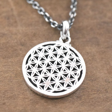 フラワーオブライフ × 六芒星 ペンダントトップ　silver × silver pendant top