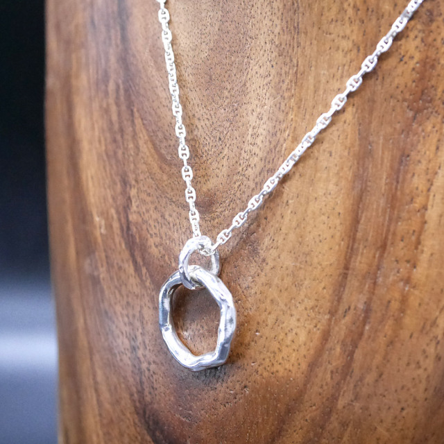 hexagon silver pendant top