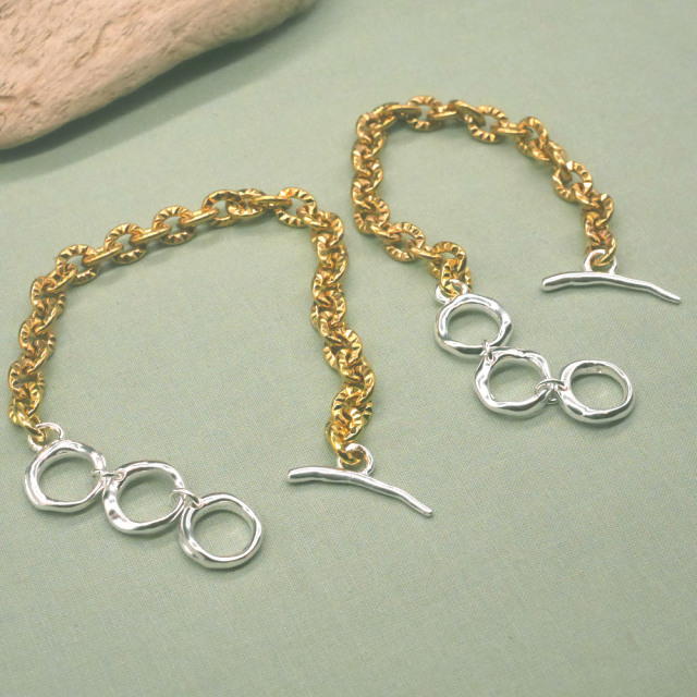 RYOKU -wake ワケ- シルバー×真鍮ブレスレット