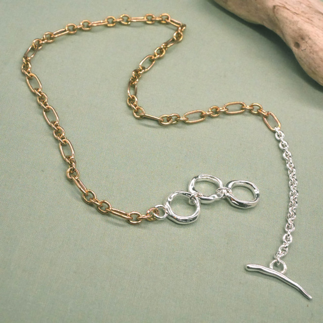 RYOKU -wake ワケ- シルバー×真鍮ネックレス