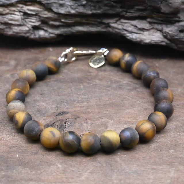 タイガーアイ　ビーズブレスレット