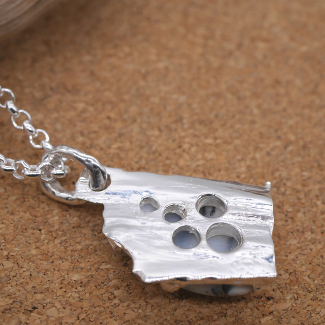 デンドライト×シルバー 　ペンダントトップ　1点モノ