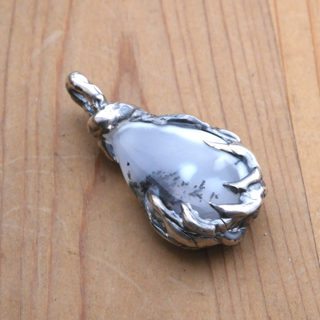 デンドライト×シルバー 　ペンダントトップ　1点モノ