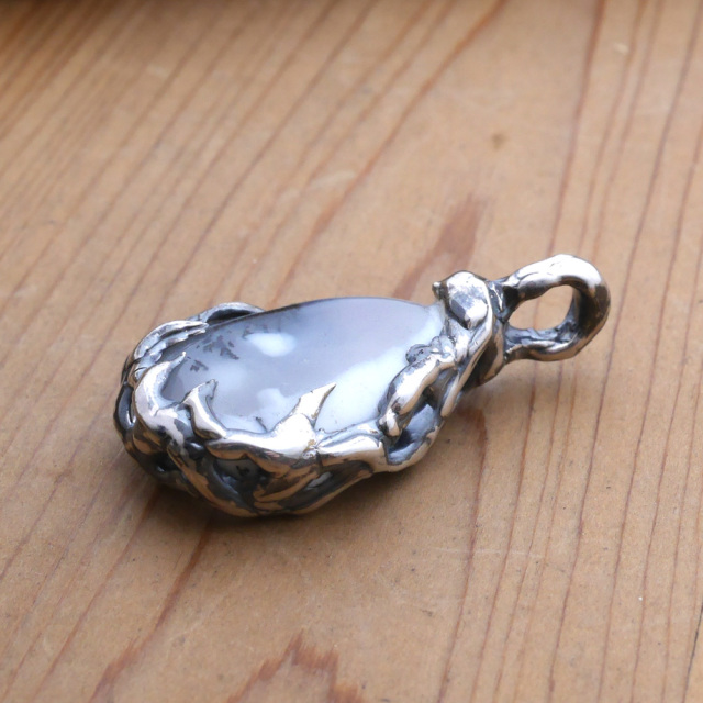 デンドライト×シルバー 　ペンダントトップ　1点モノ