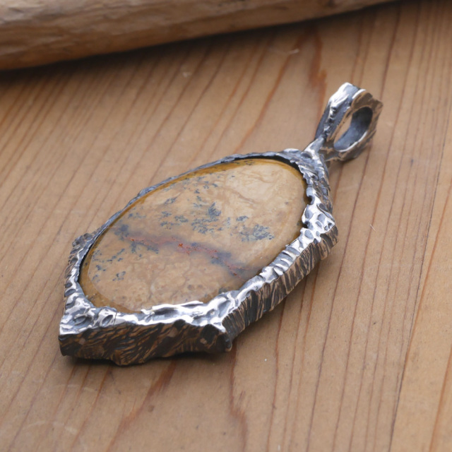 ジャスパー×シルバー 　ペンダントトップ　1点モノ