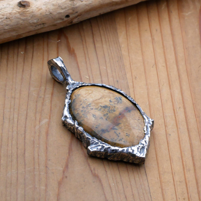 ジャスパー×シルバー 　ペンダントトップ　1点モノ