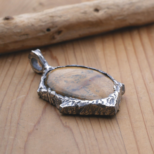 ジャスパー×シルバー 　ペンダントトップ　1点モノ