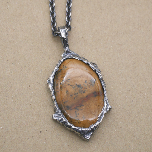 ジャスパー×シルバー 　ペンダントトップ　1点モノ