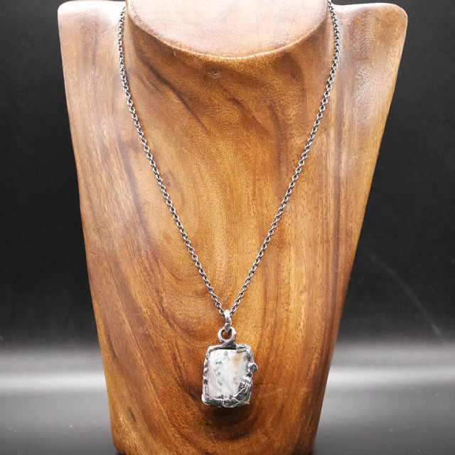 ジャスパー×シルバー　天然石ペンダントトップ　1点モノ