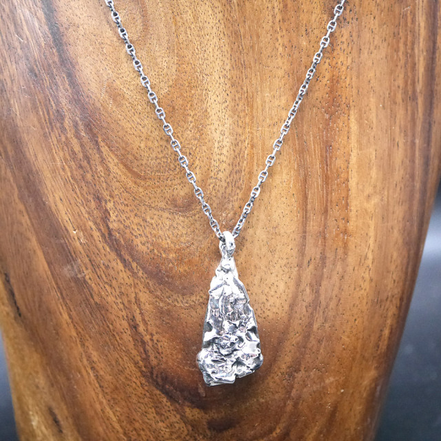 RYOKU マラカイト×シルバー　天然石ペンダントトップ　1点モノ