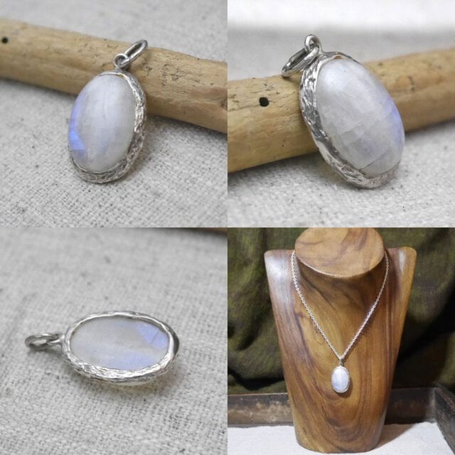 レインボームーンストーン　ペンダントトップ