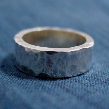 シルバーハンドメイドたたきリング