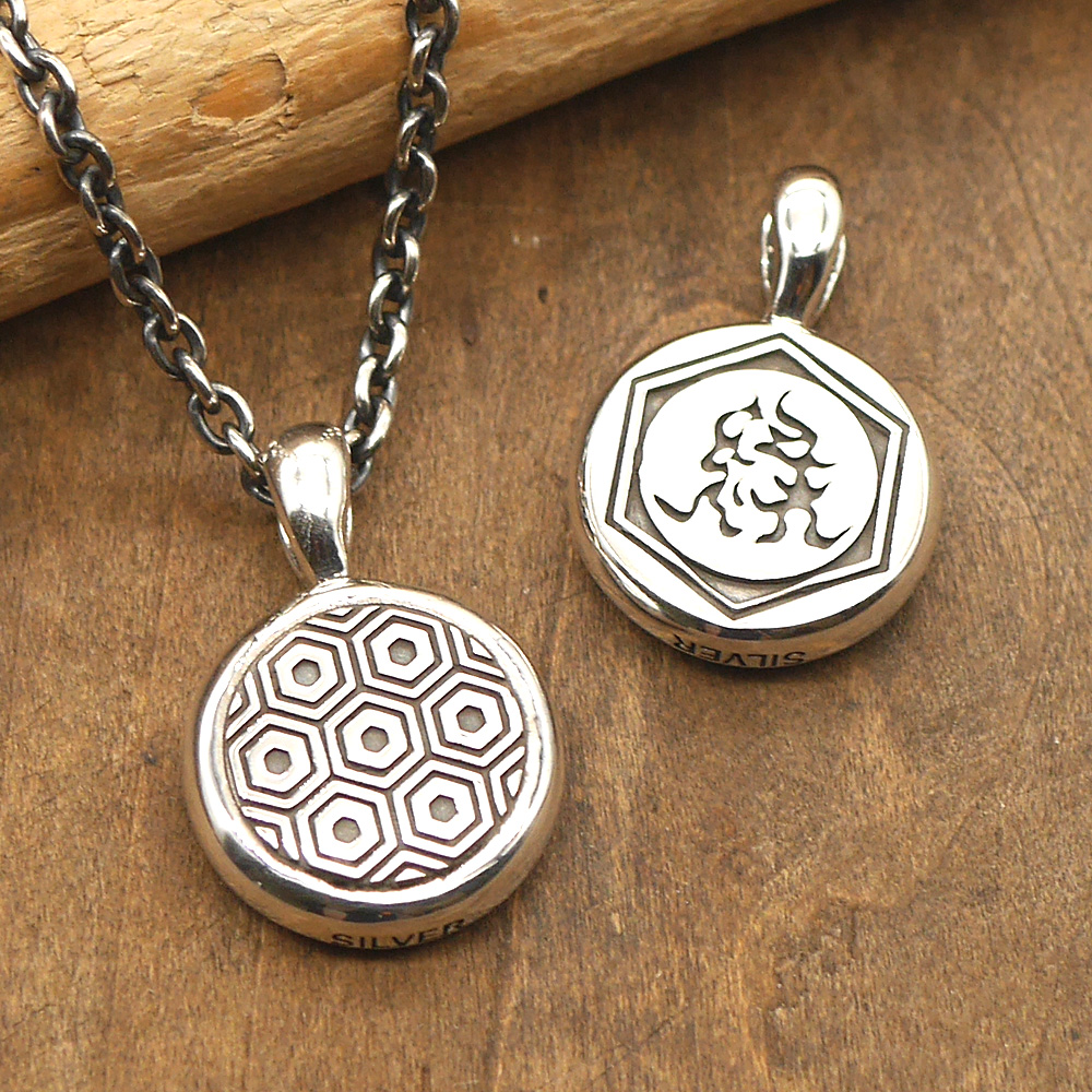 RYOKU 唐草文様シルバーペンダント【リバーシブル】silver pendant top 
