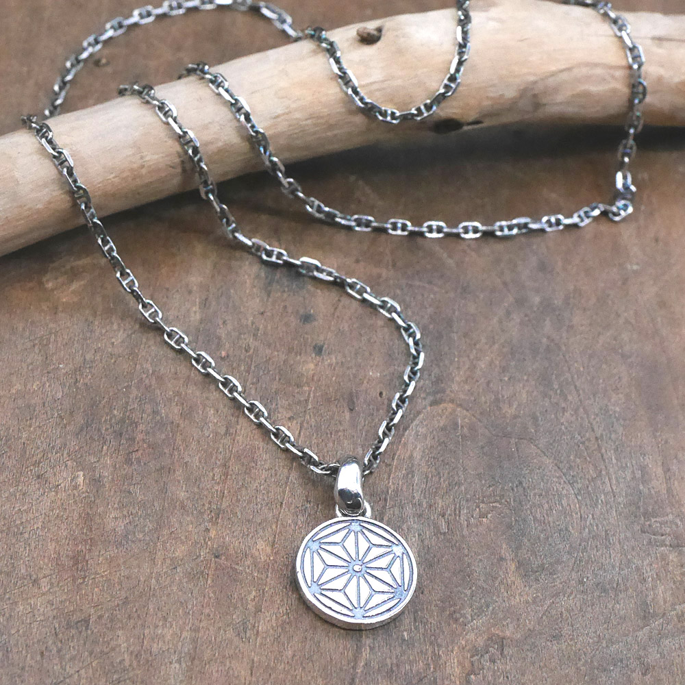 RYOKU 七宝文様 シルバーコインペンダント 【シルバーチェーン付き】