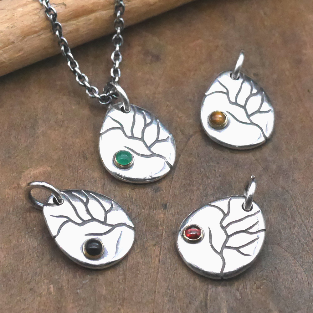 シルバー×天然石ペンダントトップ