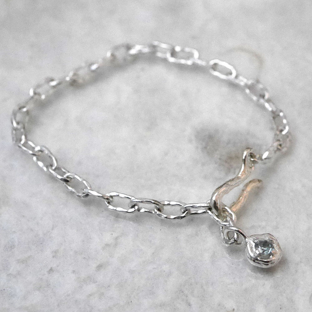 ryoku　ハンドメイドチェーンブレス　天然石付き　レディース