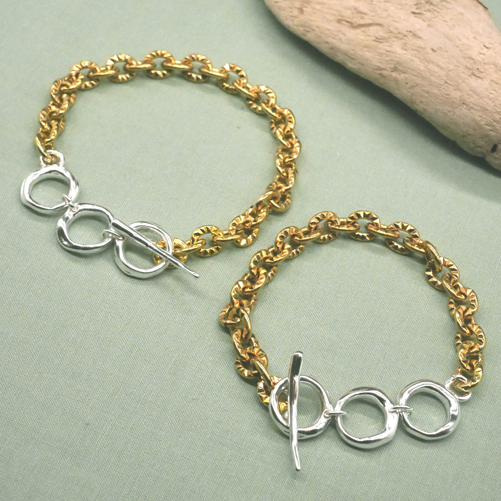 RYOKU -wake ワケ- シルバー×真鍮ブレスレット