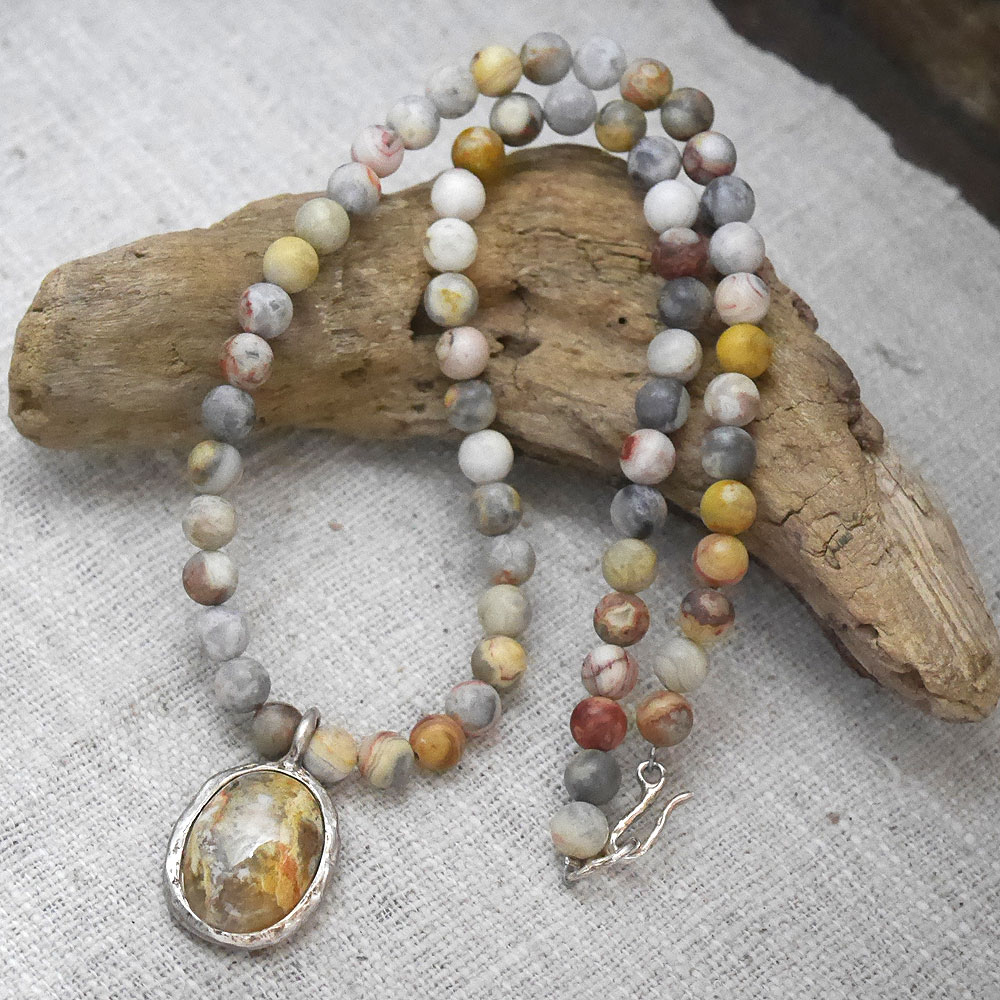 モスアゲート　1点モノ　ネックレス