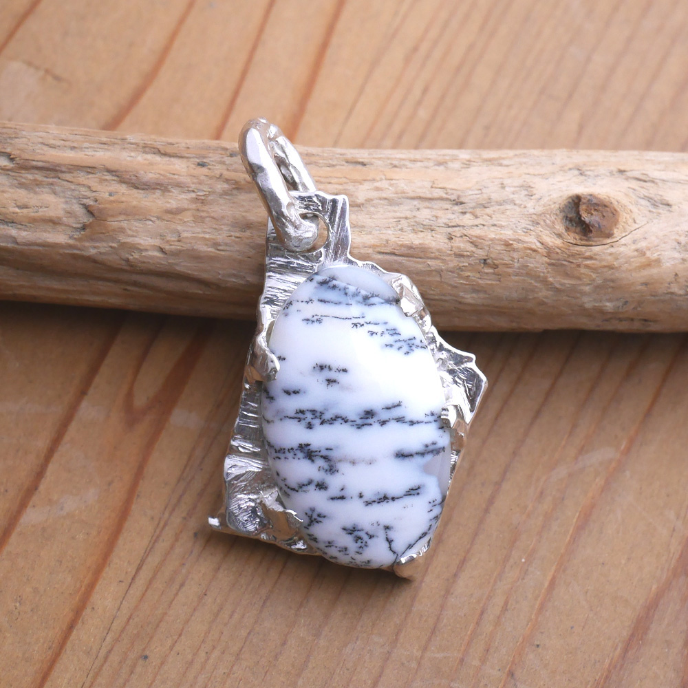 デンドライト×シルバー 　ペンダントトップ　1点モノ